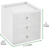 image:imagemDesign Makeup Organizer Storage Station Cube with 3 Drawers for Bathroom Vanity Cabinet Countertops  Holds Lip Gloss Eyeshadow Palettes Brushes Blush Mascara  WhiteClearWhiteClear