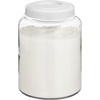 image:imagemDesign Medium Storage Glass Canister with Airtight Metal Lid for Kitchen Pantry Counter or Cabinet  Container for Food Snacks Cooking or Baking Supplies  Home Sort Collection  ClearWhite