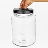image:imagemDesign Medium Storage Glass Canister with Airtight Metal Lid for Kitchen Pantry Counter or Cabinet Container for Food Snacks Cooking or Baking Supplies Home Sort Collection  ClearBlack