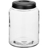 image:imagemDesign Medium Storage Glass Canister with Airtight Metal Lid for Kitchen Pantry Counter or Cabinet Container for Food Snacks Cooking or Baking Supplies Home Sort Collection  ClearBlack