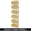 image:imagemDesign Metal Towel Shelves  Towel Rack for the Bathroom with 6 Compartments  Practical Bathroom Accessories for Both Large and Small Towels  BlackSoft Brass