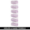 image:imagemDesign Metal Towel Shelves  Towel Rack for the Bathroom with 6 Compartments  Practical Bathroom Accessories for Both Large and Small Towels  BlackWhite