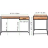 image:imagemDesign Metal amp Wood Sturdy Home Office Desk with Righthand Drawer  Computer Desk Home Office Writing Small Desk Modern Simple Style PC Table  Black Metal FrameDark Brown Nordic Walnut Top