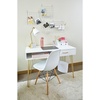 image:imagemDesign MetalWood Modern Minimalist Computer Desk  Computer Table with Drawer with Storage Cubby and Hairpin Legs  Small Work Desk for Home Office Study  WhiteSoft Brass