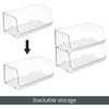 image:imagemDesign Modern Stackable Plastic Open Front Dip Extra Large Storage Organizer Bin Basket for Kitchen Organization Shelf Cubby Cabinet and Pantry Organizing Decor Ligne Collection  2 Pack  Clear775 x 15 x 625 Pack of 2