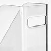 image:imagemDesign Plastic Slim Vertical File Folder Storage Organizer Bin with Handle  Hold Notebooks Binders Envelopes Magazines for Home Office Work Desktops Ligne Collection Clear