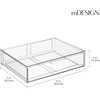 image:imagemDesign Plastic Stackable Bathroom Storage with Pull Out Bin Organizer Drawer for Cabinet Vanity Shelf Cupboard Cabinet or Closet Organization  Lumiere Collection  Clear12 x 16 x 4 Pack of 2