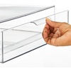 image:imagemDesign Plastic Stackable Bathroom Storage with Pull Out Bin Organizer Drawer for Cabinet Vanity Shelf Cupboard Cabinet or Closet Organization  Lumiere Collection  Clear12 x 16 x 4 Pack of 2
