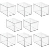 image:imagemDesign Plastic Stackable Bathroom Storage with Pull Out Bin Organizer Drawer for Cabinet Vanity Shelf Cupboard Cabinet or Closet Organization  Lumiere Collection  Clear12 x 8 x 8 Pack of 8