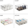 image:imagemDesign Plastic Stackable Bathroom Storage with Pull Out Bin Organizer Drawer for Cabinet Vanity Shelf Cupboard Cabinet or Closet Organization  Lumiere Collection  Clear16 x 12 x 6 Pack of 2