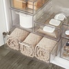 image:imagemDesign Plastic Stackable Bathroom Storage with Pull Out Bin Organizer Drawer for Cabinet Vanity Shelf Cupboard Cabinet or Closet Organization  Lumiere Collection  Clear16 x 12 x 6 Pack of 2