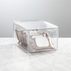 image:imagemDesign Plastic Stackable Bathroom Storage with Pull Out Bin Organizer Drawer for Cabinet Vanity Shelf Cupboard Cabinet or Closet Organization  Lumiere Collection  Clear8 x 12 x 6 Pack of 2