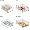 image:imagemDesign Plastic Stackable Bathroom Storage with Pull Out Bin Organizer Drawer for Cabinet Vanity Shelf Cupboard Cabinet or Closet Organization  Lumiere Collection  Clear8 x 12 x 4 Pack of 1