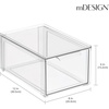 image:imagemDesign Plastic Stackable Bathroom Storage with Pull Out Bin Organizer Drawer for Cabinet Vanity Shelf Cupboard Cabinet or Closet Organization  Lumiere Collection  Clear8 x 12 x 6 Pack of 1