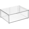 image:imagemDesign Plastic Stackable Bathroom Storage with Pull Out Bin Organizer Drawer for Cabinet Vanity Shelf Cupboard Cabinet or Closet Organization  Lumiere Collection  Clear16 x 12 x 6 Pack of 1