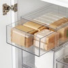 image:imagemDesign Plastic Stackable Bathroom Storage with Pull Out Bin Organizer Drawer for Cabinet Vanity Shelf Cupboard Cabinet or Closet Organization  Lumiere Collection  Clear8 x 12 x 4 Pack of 1