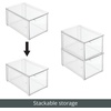 image:imagemDesign Plastic Stackable Bathroom Storage with Pull Out Bin Organizer Drawer for Cabinet Vanity Shelf Cupboard Cabinet or Closet Organization  Lumiere Collection  Clear8 x 12 x 6 Pack of 4