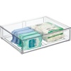 image:imagemDesign Plastic Stackable Bathroom Storage with Pull Out Bin Organizer Drawer for Cabinet Vanity Shelf Cupboard Cabinet or Closet Organization  Lumiere Collection  Clear12 x 16 x 4 Pack of 2