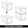 image:imagemDesign Plastic Stackable Bathroom Storage with Pull Out Bin Organizer Drawer for Cabinet Vanity Shelf Cupboard Cabinet or Closet Organization  Lumiere Collection  Clear12 x 8 x 8 Pack of 8