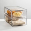 image:imagemDesign Plastic Stackable Bathroom Storage with Pull Out Bin Organizer Drawer for Cabinet Vanity Shelf Cupboard Cabinet or Closet Organization  Lumiere Collection  Clear8 x 12 x 4 Pack of 8