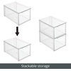 image:imagemDesign Plastic Stackable Bathroom Storage with Pull Out Bin Organizer Drawer for Cabinet Vanity Shelf Cupboard Cabinet or Closet Organization  Lumiere Collection  Clear8 x 12 x 6 Pack of 1