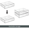 image:imagemDesign Plastic Stackable Bathroom Storage with Pull Out Bin Organizer Drawer for Cabinet Vanity Shelf Cupboard Cabinet or Closet Organization  Lumiere Collection  Clear12 x 16 x 4 Pack of 2