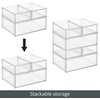 image:imagemDesign Plastic Stackable Bathroom Storage with Pull Out Bin Organizer Drawer for Cabinet Vanity Shelf Cupboard Cabinet or Closet Organization  Lumiere Collection  ClearMixed Sizes Pack of 3