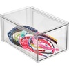 image:imagemDesign Plastic Stackable Bathroom Storage with Pull Out Bin Organizer Drawer for Cabinet Vanity Shelf Cupboard Cabinet or Closet Organization  Lumiere Collection  Clear8 x 12 x 6 Pack of 4