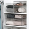 image:imagemDesign Plastic Stackable Closet Storage Organizer Bins with Pull Out Drawer for Cabinet Desk Shelf Cupboard or Dresser Organization  Lumiere Collection  4 Pack  ClearMixed Sizes Pack of 3