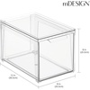 image:imagemDesign Plastic Stackable Closet Storage Organizer Bins with Pull Out Drawer for Cabinet Desk Shelf Cupboard or Dresser Organization  Lumiere Collection  4 Pack  Clear8 x 12 x 8 Pack of 4