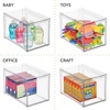 image:imagemDesign Plastic Stackable Closet Storage Organizer Bins with Pull Out Drawer for Cabinet Desk Shelf Cupboard or Dresser Organization  Lumiere Collection  4 Pack  Clear8 x 12 x 8 Pack of 2