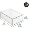 image:imagemDesign Plastic Stackable Closet Storage Organizer Bins with Pull Out Drawer for Cabinet Desk Shelf Cupboard or Dresser Organization  Lumiere Collection  4 Pack  ClearMixed Sizes Pack of 3