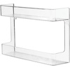 image:imagemDesign Plastic Wall Mount 2Tier Cosmetic Organizer Makeup Storage Holder for Bathroom Vanity Bedroom Stores Lip Stick Lip Gloss Lip Liner Nail Polish Cuticle Cream Ligne Collection  Clear