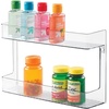 image:imagemDesign Plastic Wall Mount 2Tier Cosmetic Organizer Makeup Storage Holder for Bathroom Vanity Bedroom Stores Lip Stick Lip Gloss Lip Liner Nail Polish Cuticle Cream Ligne Collection  Clear