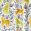 image:imagemDesign Polyester Fabric Leopards Design Shower Curtain with Reinforced Buttonholes  Kids Master and Guest Bathroom  Machine Washable amp Water Resistant  72 x 72 YellowOrange