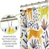 image:imagemDesign Polyester Fabric Leopards Design Shower Curtain with Reinforced Buttonholes  Kids Master and Guest Bathroom  Machine Washable amp Water Resistant  72 x 72 YellowOrange