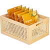 image:imagemDesign Small Decorative Wooden Crate Storage Box Rustic Pine Wood Organizer Bin Basket w BuiltIn Handles for Kitchen Pantry Cupboard Cabinet  Home Sort Collection  3 Pack  Natural Pine