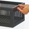 image:imagemDesign Small Decorative Wooden Crate Storage Box Rustic Pine Wood Organizer Bin Basket w BuiltIn Handles for Kitchen Pantry Cupboard Cabinet or Counter  Home Sort Collection  Black Pine