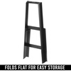 image:imagemDesign Small Folding Step Ladder Lightweight Slim Step Stool for Kitchen Closet Pantry Living Room Easy Reach MultiPurpose Foldable Stairs with Hand Rails Home Sort Collection Matte Black