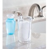 image:imagemDesign Small Plastic Cosmetic Pad Dispenser  Compact Storage Holder for Astringent Wipes on Bathroom Vanity Countertops Cotton Rounds Included  Lumiere Collection  Clear