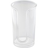 image:imagemDesign Small Plastic Cosmetic Pad Dispenser  Compact Storage Holder for Astringent Wipes on Bathroom Vanity Countertops Cotton Rounds Included  Lumiere Collection  Clear