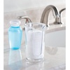 image:imagemDesign Small Plastic Cosmetic Pad Dispenser  Compact Storage Holder for Astringent Wipes on Bathroom Vanity Countertops Cotton Rounds Included  Lumiere Collection  Clear