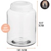 image:imagemDesign Small Storage Glass Canister with Airtight Metal Lid for Kitchen Pantry Counter or Cabinet Container for Food Snacks Cooking or Baking Supplies Home Sort Collection 2 Pack ClearWhite