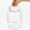 image:imagemDesign Small Storage Glass Canister with Airtight Metal Lid for Kitchen Pantry Counter or Cabinet Container for Food Snacks Cooking or Baking Supplies Home Sort Collection 2 Pack ClearWhite
