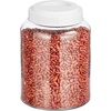 image:imagemDesign Small Storage Glass Canister with Airtight Metal Lid for Kitchen Pantry Counter or Cabinet Container for Food Snacks Cooking or Baking Supplies Home Sort Collection 2 Pack ClearWhite