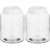 image:imagemDesign Small Storage Glass Canister with Airtight Metal Lid for Kitchen Pantry Counter or Cabinet Container for Food Snacks Cooking or Baking Supplies Home Sort Collection 2 Pack ClearWhite