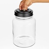 image:imagemDesign Small Storage Glass Canister with Airtight Metal Lid for Kitchen Pantry Counter or Cabinet Container for Food Snacks Cooking or Baking Supplies Home Sort Collection 2 Pack ClearBlack