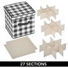 image:imagemDesign Square GiftWrap and Ornament Storage Box with Handles Holder Container for Christmas or Holiday Decorations  Removable Lid Closet or Cubby Storage Totes Buffalo Plaid 2 Pack BlackWhite