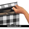 image:imagemDesign Square GiftWrap and Ornament Storage Box with Handles Holder Container for Christmas or Holiday Decorations  Removable Lid Closet or Cubby Storage Totes Buffalo Plaid 2 Pack BlackWhite