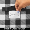 image:imagemDesign Square GiftWrap and Ornament Storage Box with Handles Holder Container for Christmas or Holiday Decorations  Removable Lid Closet or Cubby Storage Totes Buffalo Plaid 2 Pack BlackWhite
